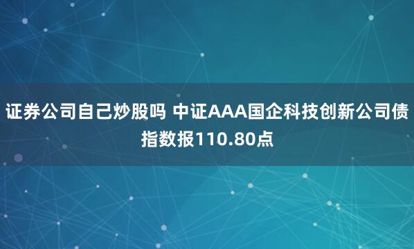 证券公司自己炒股吗 中证AAA国企科技创新公司债指数报110.80点